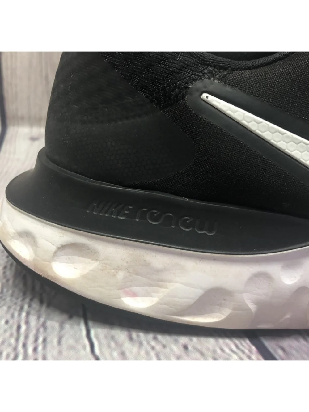 Black Nike Renew Running Shoes - Back View